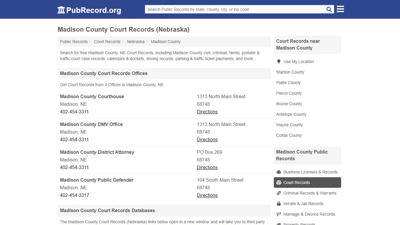 Free Madison County Court Records (Nebraska Court Records)